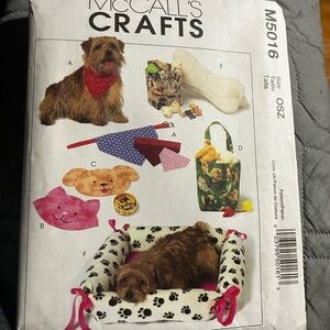 McCall's Crafts Dog Accessories Pattern - uncut
